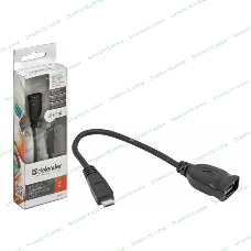 Кабель-переходник Defender microUSB (M) - USB (F)/для подкл. устр. USB Flash, HDD, мыши, и и т.д./поддерж. режим OTG.