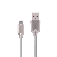 Кабель USB ACD-Allure Lightning - USB-A Кожа, 1м, белый