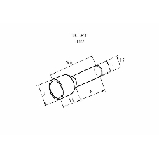 Наконечник штыревой втулочный изолированный Rexant F-8 мм 1 мм² (НШВи 1.0-8) красный