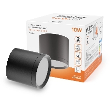 Светильник Gauss LED накладной с рассеивателем 10W 3000K 88х75мм 1/30 черный