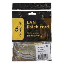 Патч-корд UTP Cablexpert cat.5e, 1м, литой, многожильный, желтый