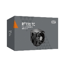 Кулер для процессора PCCooler RT720 TC BK (270W, 4-pin PWM, 157.5mm, Al/Cu, 7x6mm, 2x120mm, 73.32CFM, 34.9dBA, 2200RPM, S: 1851/1700/1200/115X, AM5/AM4, black)