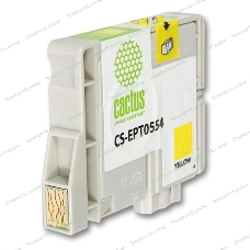 Картридж струйный Cactus CS-EPT0554 желтый (10 мл) для Epson Stylus RX520/Stylus Photo R240