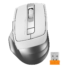 Мышь беспроводная A4Tech Fstyler FG35 серебристый/белый, 2000 dpi, радиоканал, USB, кнопки - 6