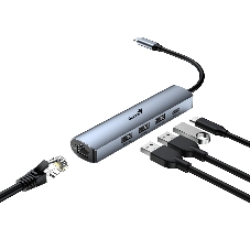 USB-концентратор Genius UH-545, USB Type-C, USB/RJ45, USB Type-C