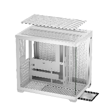 Корпус без блока питания PCCooler C3T700 WH, Midi-Tower, TG, no fans, 1xUSB-A 3.0 + 1xUSB-A 2.0 + 1xUSB-C, ATX, mATX, mITX белый
