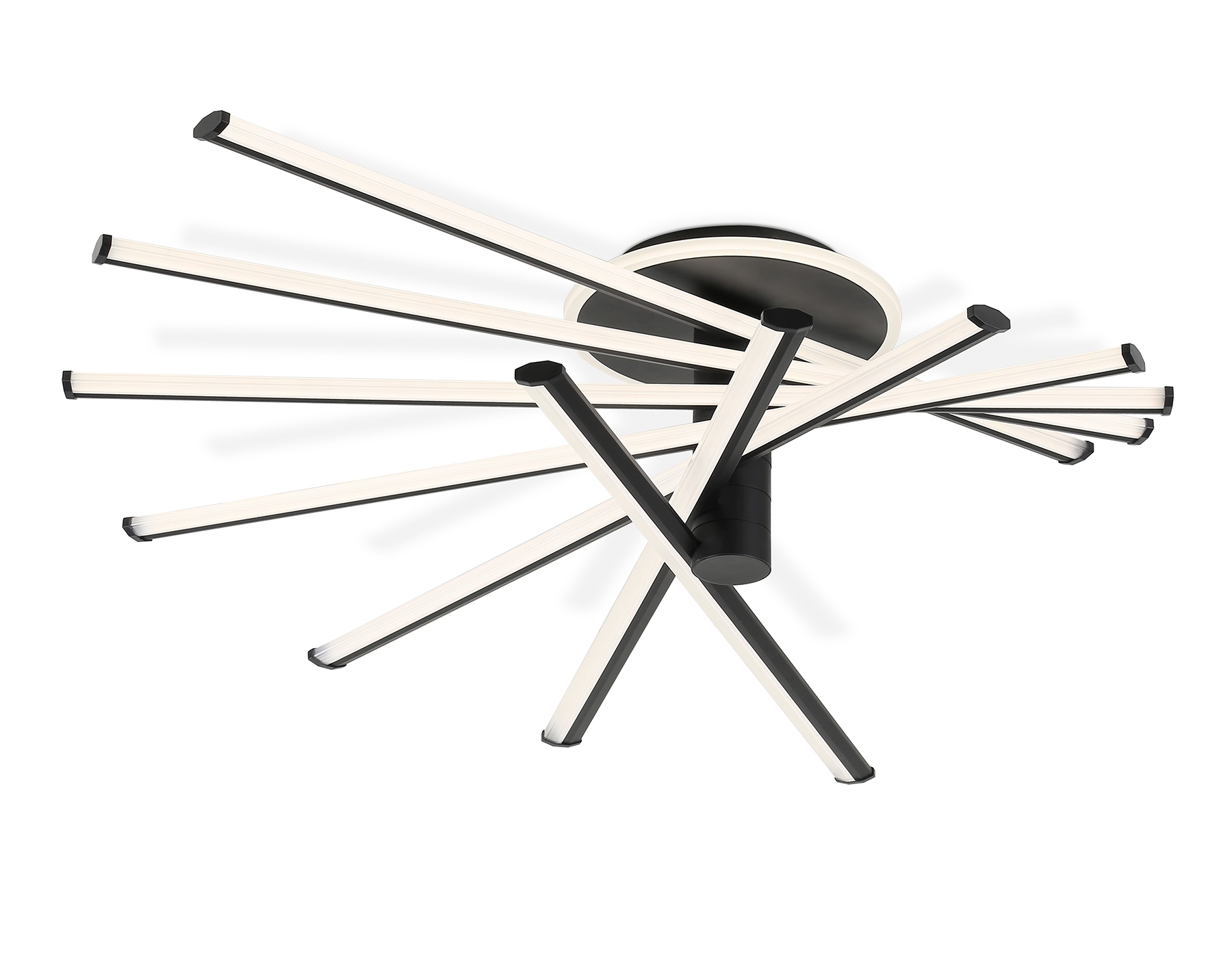 Потолочный светодиодный светильник Ambrella light FL6242 BK черный 135W 3000K-6400K 900*750*230 (ПДУ ИК)