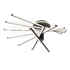 Потолочный светодиодный светильник Ambrella light FL6242 BK черный 135W 3000K-6400K 900*750*230 (ПДУ ИК)