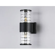 Светильник Ambrella light ST2525/2 BK/CL черный/прозрачный IP54 E27/2 max 40W 305*110*155