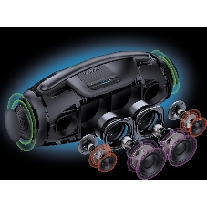 Портативная акустическая система SVEN PS-990, черный, 2.0, 2x90 Вт (RMS), IPx7, TWS, Bluetooth, USB, аккумулятор