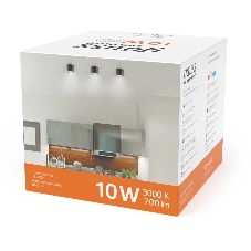 Светильник Gauss LED накладной с рассеивателем 10W 3000K 88х75мм 1/30 черный