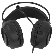 Гарнитура Oklick HS-L300G чёрный, проводная, 3.5 мм, подсветка