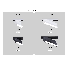 Трековый однофазный светодиодный светильник Ambrella light GL6801 WH белый LED 6W 4200K 115*22*87