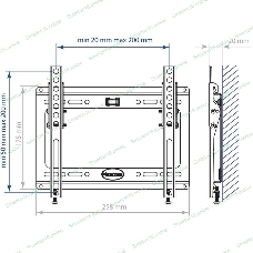 Кронштейн Kromax IDEAL-6 белый, для LED/LCD TV 15