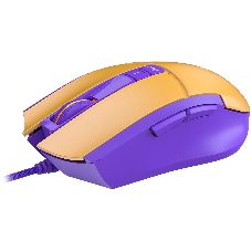 Мышь проводная A4Tech Bloody L65 Max желтый/фиолетовый, 12000 dpi, USB, кнопки - 7