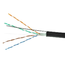 Кабель Cablexpert UPC-5051E-4-CU-OUTR, UTP outdoor 4x2x0.51 на тросу, медный, кат.5e, однож., 305м, coil, черный