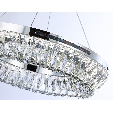 Светильник Ambrella light TR5022 CH/CL хром/прозрачный 3000K/4200K/6400K 47W D500*540 (Без ПДУ)
