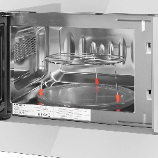 Встраиваемая микроволновая печь Maunfeld JBMO820GW01 белый, 20 л, 700 Вт, переключатели - кнопки, поворотный механизм