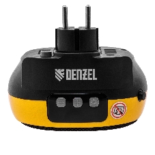 Тепловентилятор керамический Denzel DTFC-700 портативный, черный/желтый, 700 Вт, 10 м2, цифровой термостат