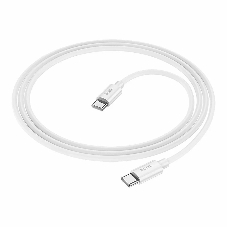 Кабель USB2.0 Hoco Type-C/Type-C, 3А, 60Вт, силиконовая оплетка, X87, 1м, белый, коробка