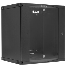 Шкаф настенный Lanmaster Next TWT-CBWNG-12U-6X4-BK 12U 550x450 мм пер. дв. стекл съемные бок. пан. 60 кг черный