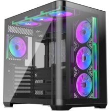 Корпус без блока питания Raijintek ATREUS BT7, Midi-Tower, TG, 7x120мм ARGB, 2xUSB-A 3.0 + 1xUSB Type-C , E-ATX, ATX, mATX, mITX White