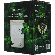 Увлажнитель воздуха LORIOT Light LHS-C300M белый, 25 м², 3 л, ультразвуковой, ароматизация, верхний залив воды, регулировка интенсивности, механическое управление, подсветка