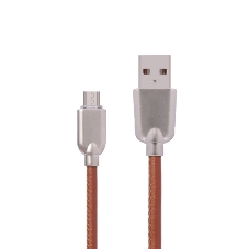 Кабель USB ACD-Allure Type-C ~ USB-A Кожа, 1м, коричневый