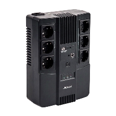 Источник бесперебойного питания Бастион SKAT-UPS 600 AI 220В 360Вт 1АКБ 7А·ч внутр. меандр. стаб-ция напр-я. 6 выходов (8998)