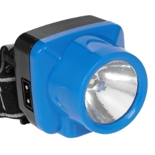 Фонарь ULTRAFLASH LED5374фонарь налобн аккум 220В. голубой. 0.4 ВаттLED. 1 реж. пласт. бокс