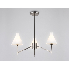 Люстра Ambrella light LH57121/3 SN/FR никель/белый матовый E14/3 max 40W D650*590