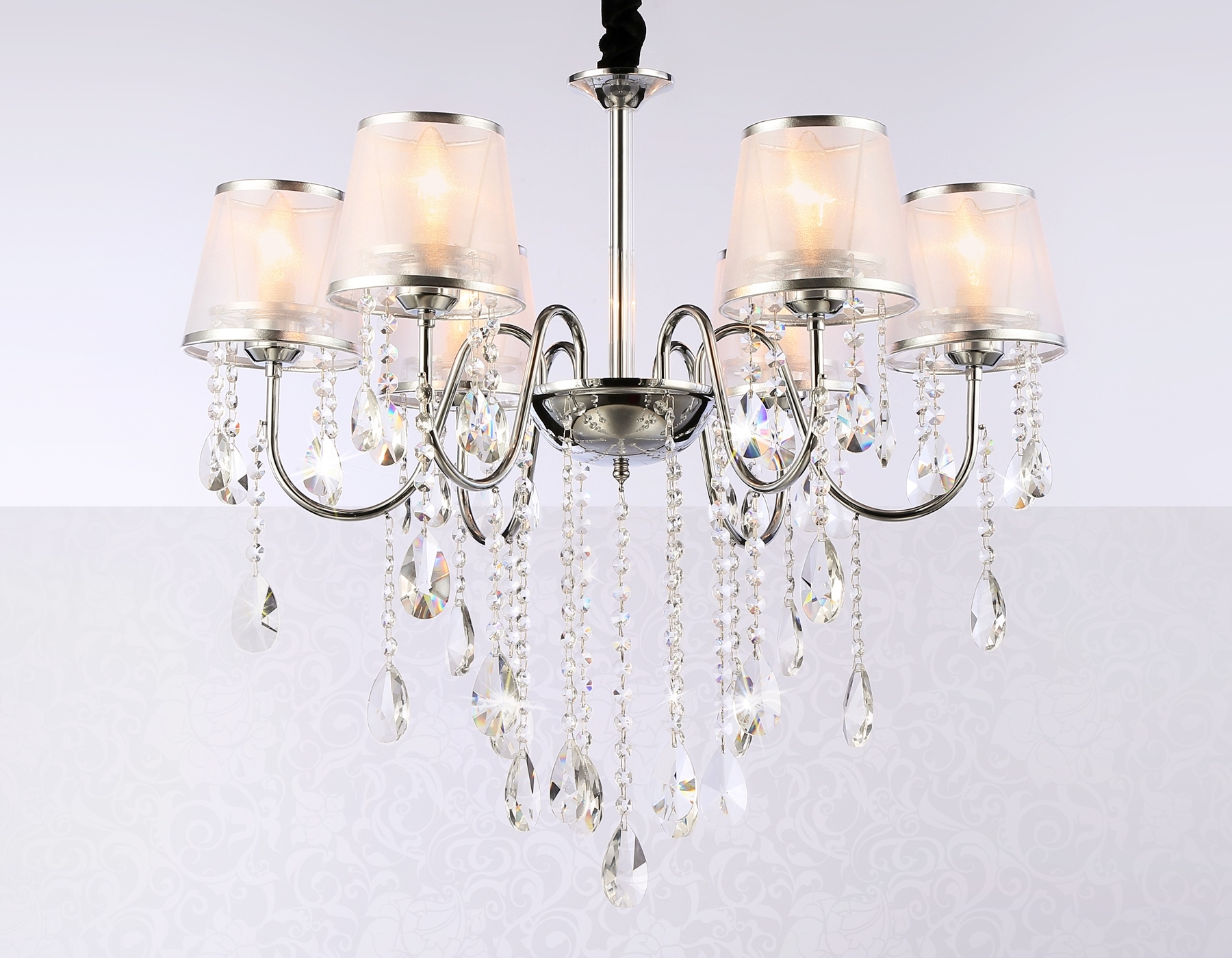 Светильник Ambrella light TR4588/6 CH/SL хром/серебро E14/6 max 40W D660*570