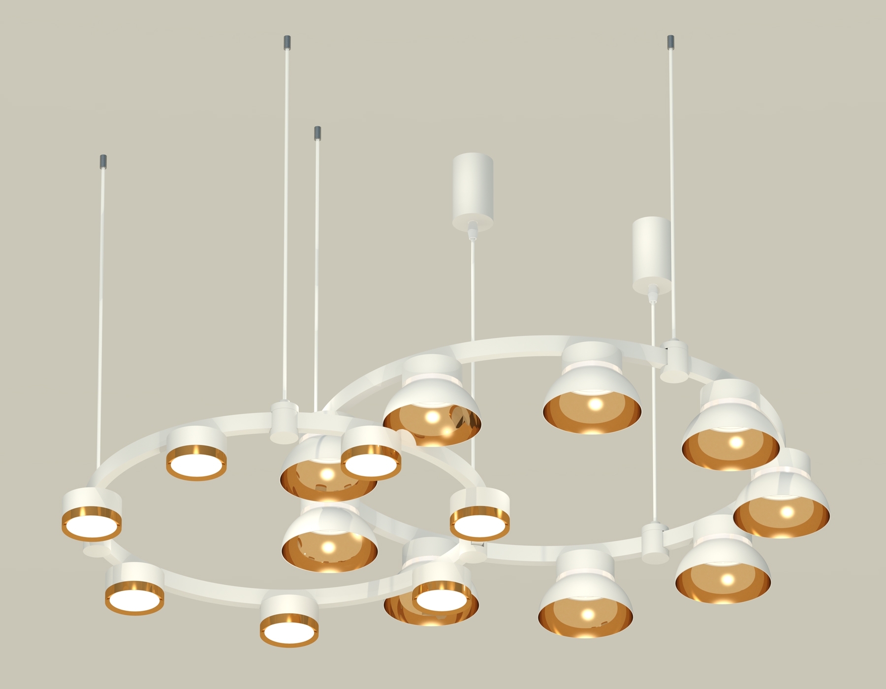 Светильник Ambrella light XR92081110/16 SWH/PYG/CL белый песок/золото желтое полированное/прозрачный GX53
