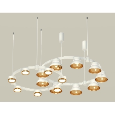Светильник Ambrella light XR92081110/16 SWH/PYG/CL белый песок/золото желтое полированное/прозрачный GX53