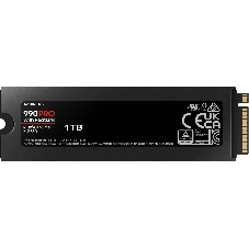 Накопитель SSD Samsung 990 PRO, 1000Gb, PCIe 4.0 x4, M.2 2280, NVMe, R/W 7450/6900, с радиатором