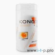 Чистящие средства Konoos KBF-100 Салфетки для ЖК-экранов в банке, 100 шт.