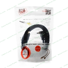 Кабель Cablexpert HDMI CC-HDMI490-6, 19M/19M, v2.0, медь, позол.разъемы, экран, угловой, 1.8м, черный, пакет