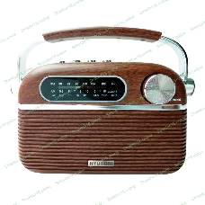 Радиоприемник портативный Hyundai H-PSR200 дерево коричневое/серебристый USB microSD