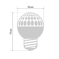 Лампа шар Neon-night e27 9 LED Ø50мм красная