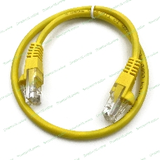 Патч-корд Buro UTP 4 пары cat.5e CCA molded 0.25м желтый RJ-45 (m)-RJ-45 (m) (упак.:1шт)