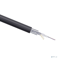 Кабель ВО Cabeus Loose tube, 4хОВ, OS2 9/125, PE, Ø 8,7мм, снаружи зданий, гофрированная стальная лента, черный, усиление- стальная проволока
