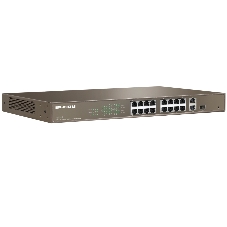 Коммутатор IP-COM F1218P-16-250W, 16×100 Мбит/с PoE + 1×1 Гбит/с Uplink + 1×1 Гбит/с Combo, управляемый
