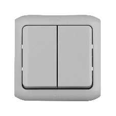Legrand Legrand 782331 Переключатель двухклавишный IP44 (Серый)