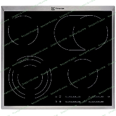 Встраиваемая варочная поверхность Electrolux электрическая, 60 см, серебристая рамка, черный