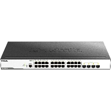 Коммутатор D-Link DGS-3000-28L/B1A, 24×1 Гбит/с + 4×1 Гбит/с SFP, управляемый