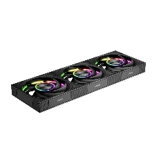 Система жидкостного охлаждения PCCooler DT360 ARGb Display BK (300W, 360мм, LED temp., черный, ARGb/Fans: 3x120мм, 83.83CFM, 3000RPM/Pump height 62мм, 15dBA, 2600RPM, Rad thickness 27мм/S: 1851, 1700, 1200, 115X, AM5, AM4)