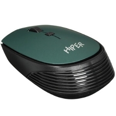 Мышь беспроводная HIPER HOMW-084 зеленый, 1600 dpi, радиоканал, USB, кнопки - 4