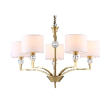 Люстра Ambrella light LH71131/5 BS/WH латунь/белый E14/5 max 40W D660*880