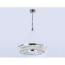 Светильник Ambrella light TR5022 CH/CL хром/прозрачный 3000K/4200K/6400K 47W D500*540 (Без ПДУ)