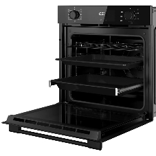 Духовой шкаф Kuppersberg HO 622 BL, High-Tech, 78 л, комбинированное управление, дисплей, таймер, 11 режимов, макс. температура 300 градусов, гриль, телескопические направляющие (на 1 уровень), доводчик двери, энергоэффективность А, цвет черный, цвет фурнитуры черный